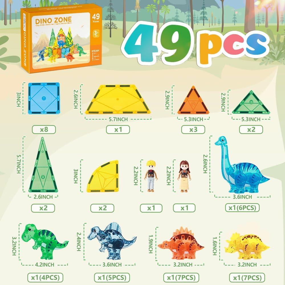 Azulejos Magnéticos de Dinosaurio BENOKER 32.77x19.99cm 3D STEM