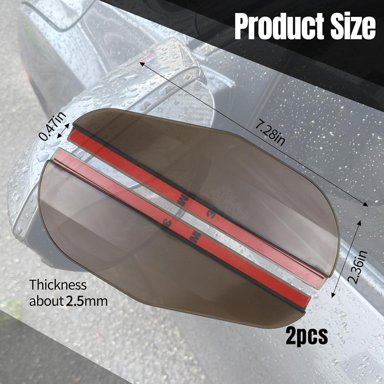 Visera de Lluvia Hovom para Espejo de Coche 2PCS Negro