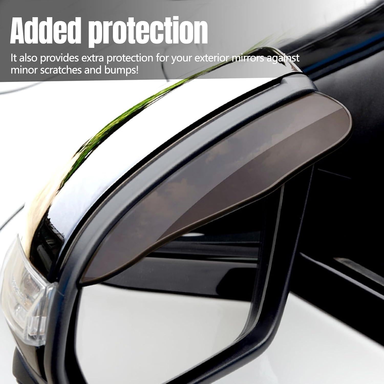 Visera de Lluvia Hovom para Espejo de Coche 2PCS Negro