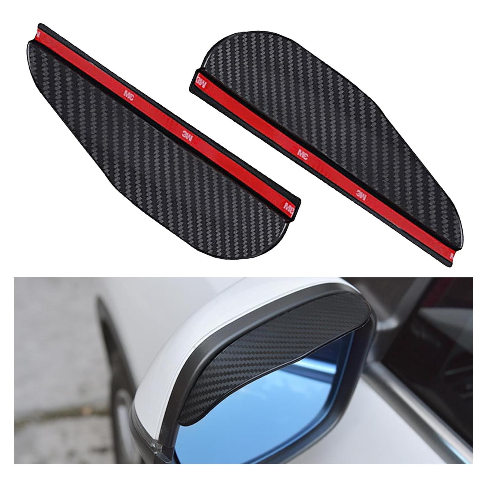 2 PCS Protector de Lluvia para Espejo Retrovisor Tesnaao