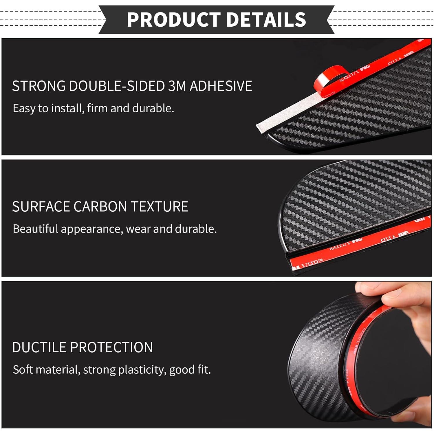 2 PCS Protector de Lluvia para Espejo Retrovisor Tesnaao