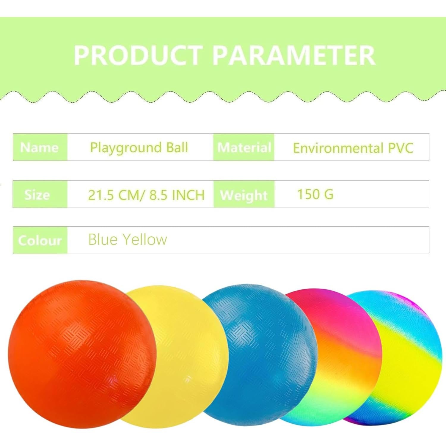 Pelota de Patio YNHFIFI 21.5 cm Amarillo y Azul para Niños