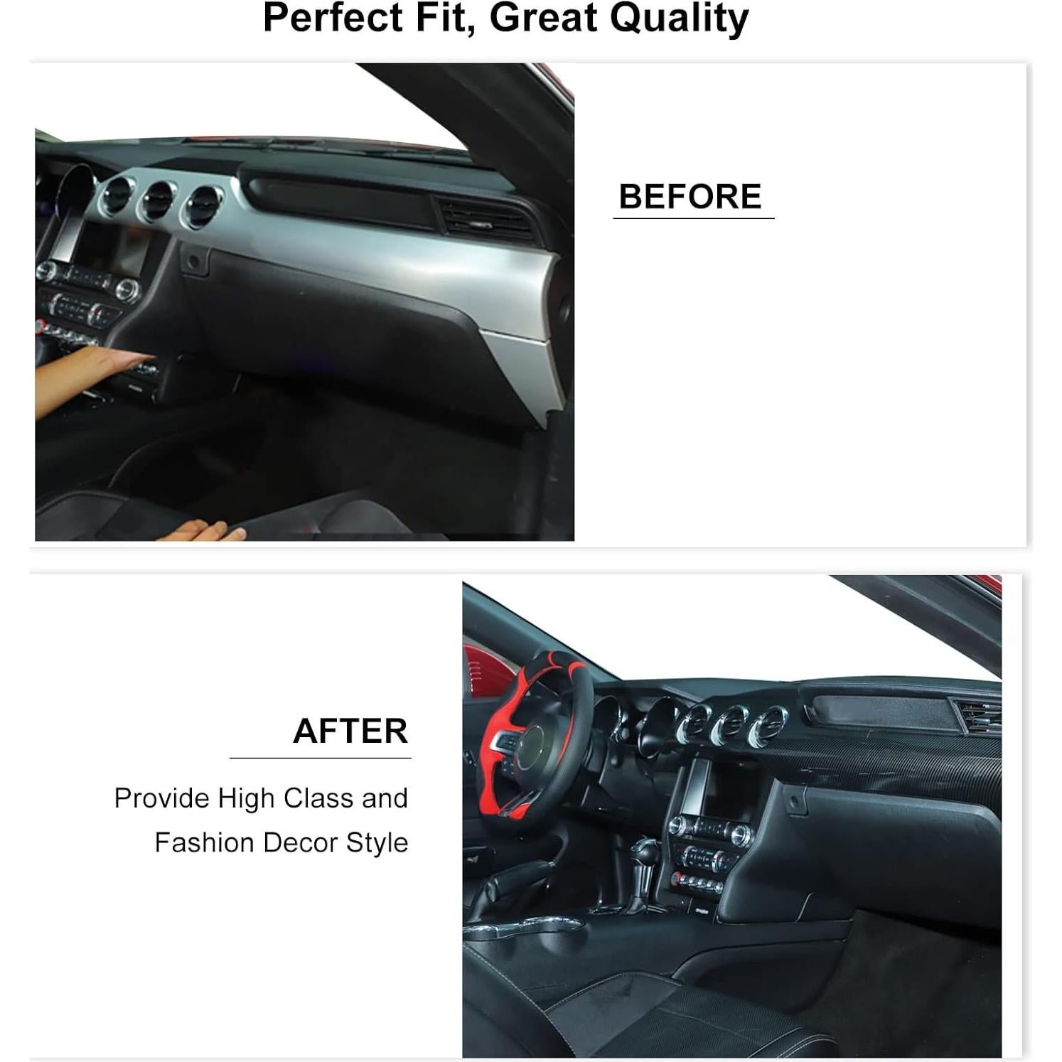 Kit Cubierta Panel Consola Central RT-TCZ Ford Mustang 2015-2022