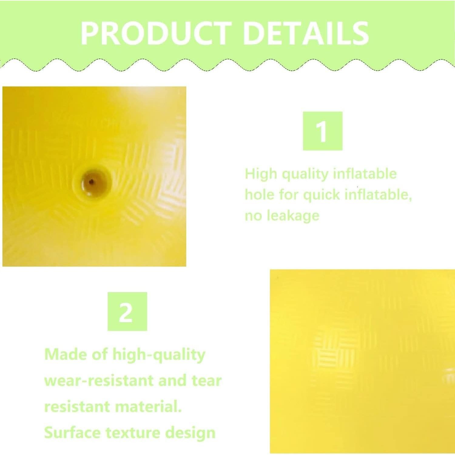 Pelota de Patio YNHFIFI 21.5 cm con Bomba de Mano Amarilla