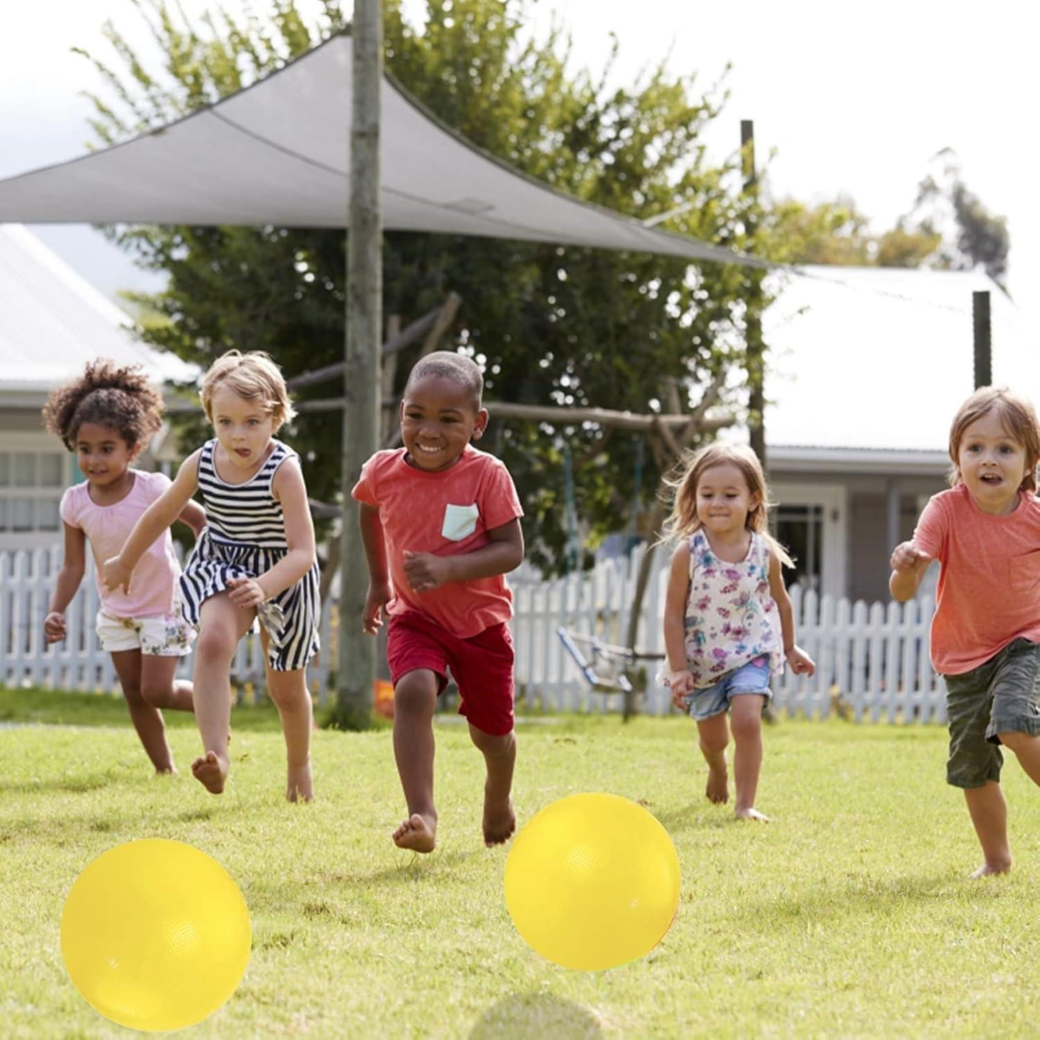 Pelota de Patio YNHFIFI 21.5 cm con Bomba de Mano Amarilla