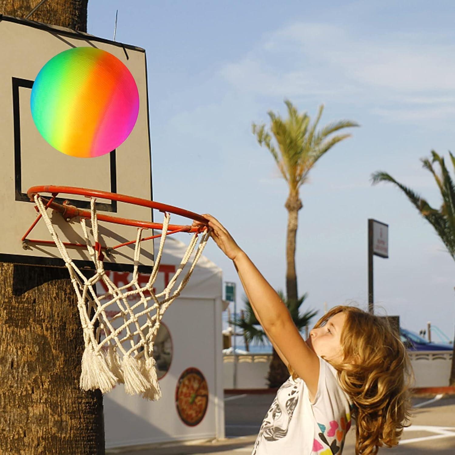 Pelota de Patio YNHFIFI 21.5 cm Arcoíris con Bomba