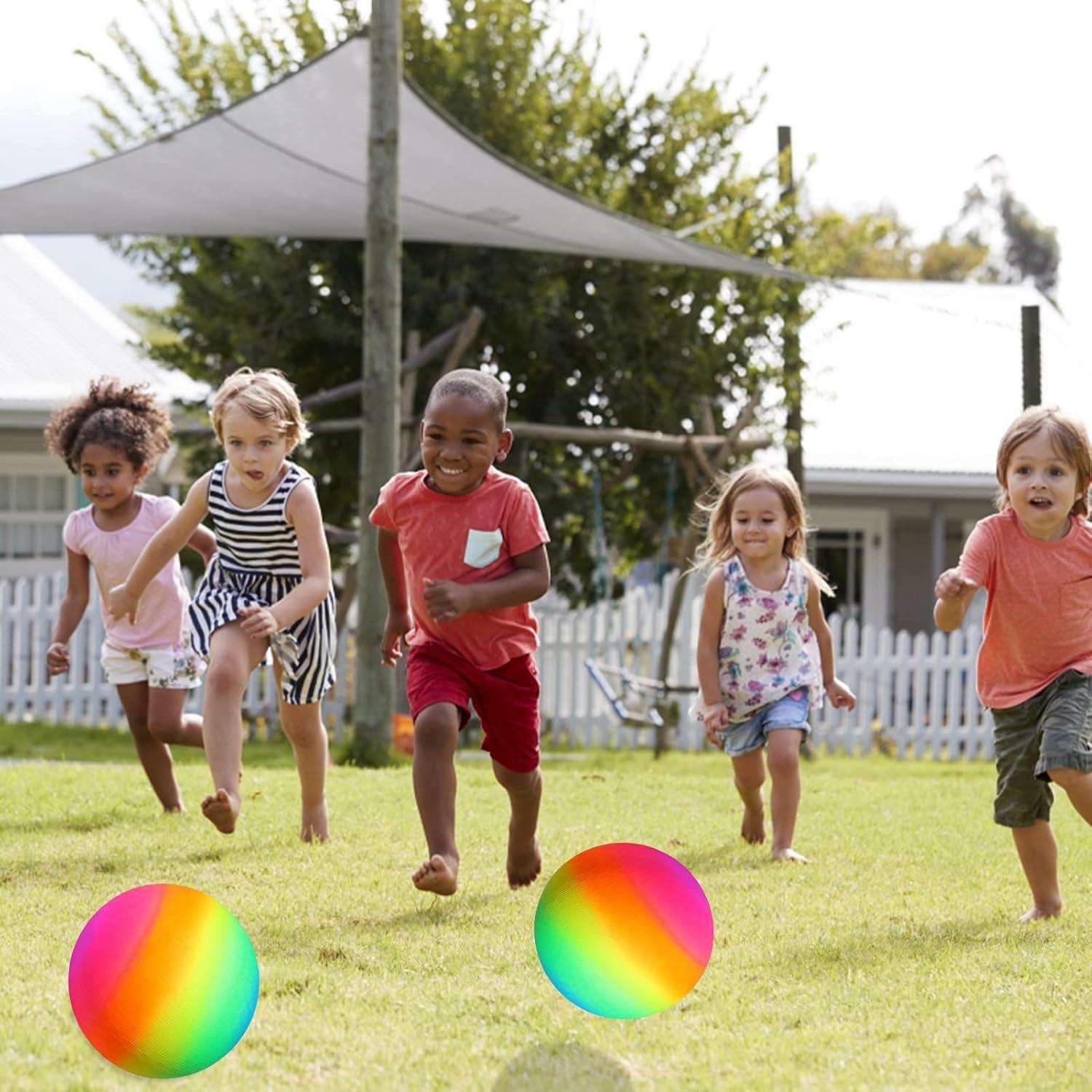 Pelota de Patio YNHFIFI 21.5 cm Arcoíris con Bomba