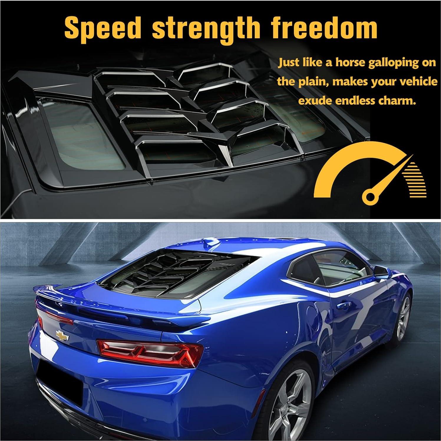 Persianas de Ventana Trasera LitMiRaCle para Chevy Camaro 2016-2022