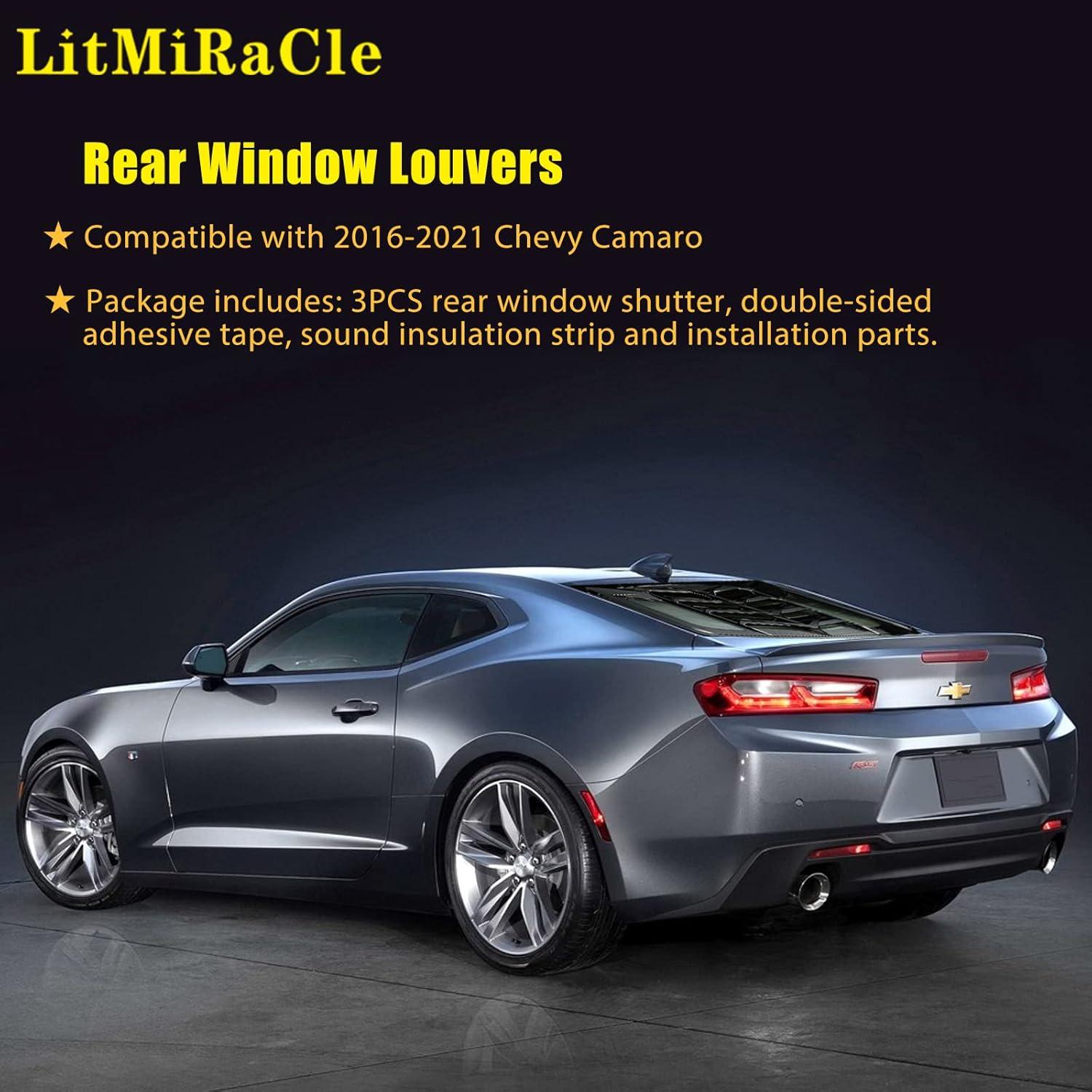 Persianas de Ventana Trasera LitMiRaCle para Chevy Camaro 2016-2022