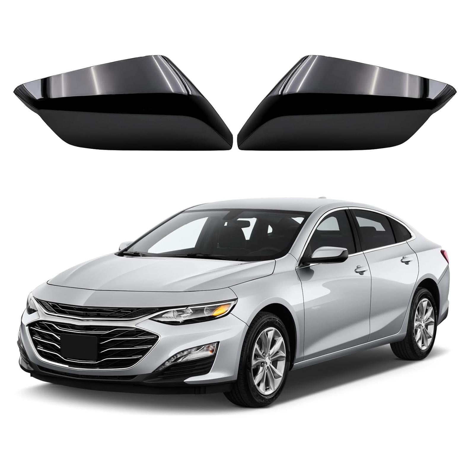 Tapa de Espejo Lateral KYYET Negro Brillante para Chevrolet Malibu 2016-2023