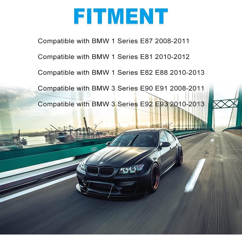 Tapa de Espejo Retrovisor JDMON para BMW E90 E91 E92 E93 2008-2013 Negro Brillante