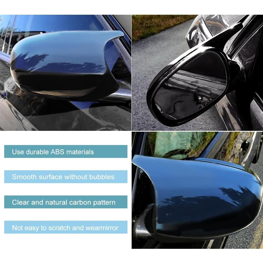 Tapa de Espejo Retrovisor JDMON para BMW E90 E91 E92 E93 2008-2013 Negro Brillante