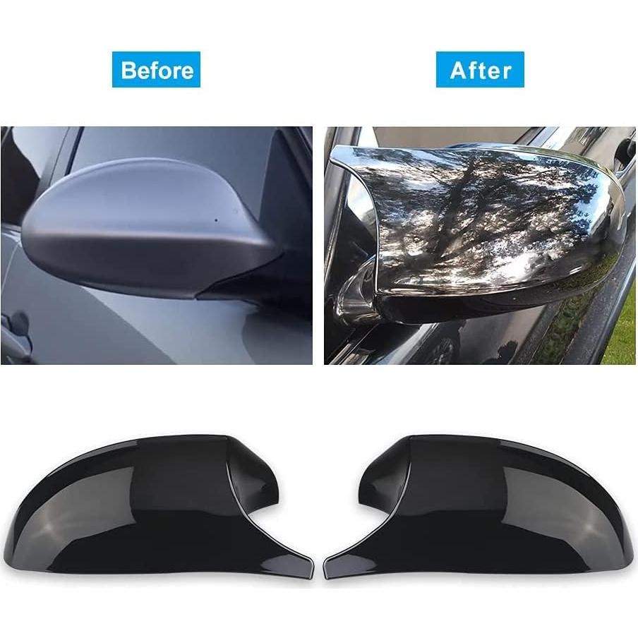 Tapa de Espejo Retrovisor JDMON para BMW E90 E91 E92 E93 2008-2013 Negro Brillante