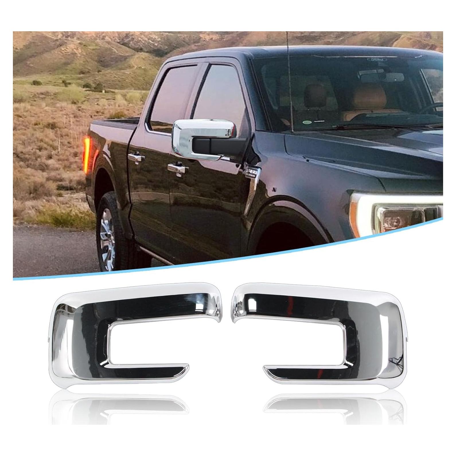 Cubiertas de Espejo Cromadas AUCERAMIC para Ford F150 2021-2025