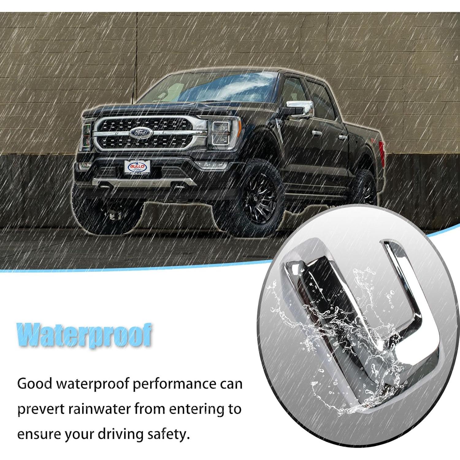 Cubiertas de Espejo Cromadas AUCERAMIC para Ford F150 2021-2025