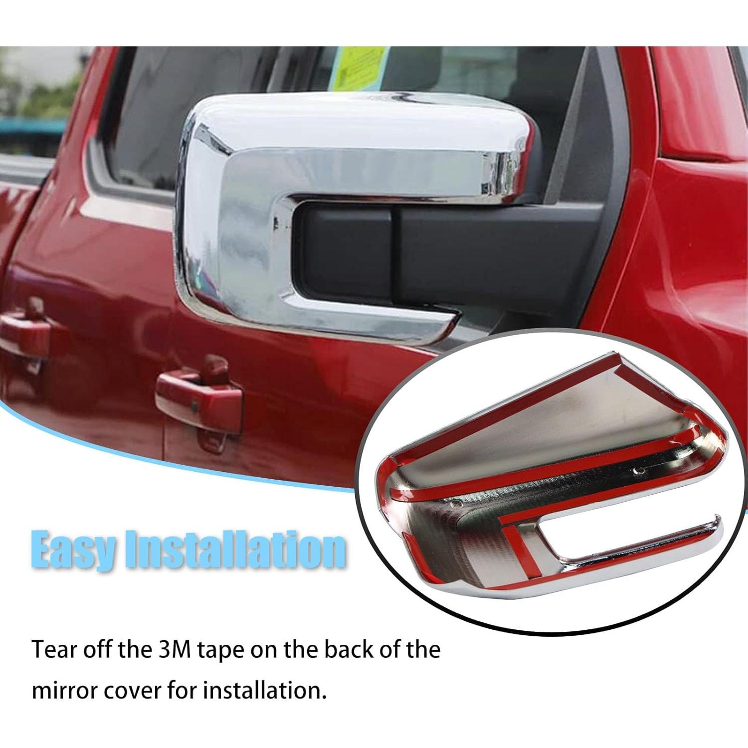 Cubiertas de Espejo Cromadas AUCERAMIC para Ford F150 2021-2025