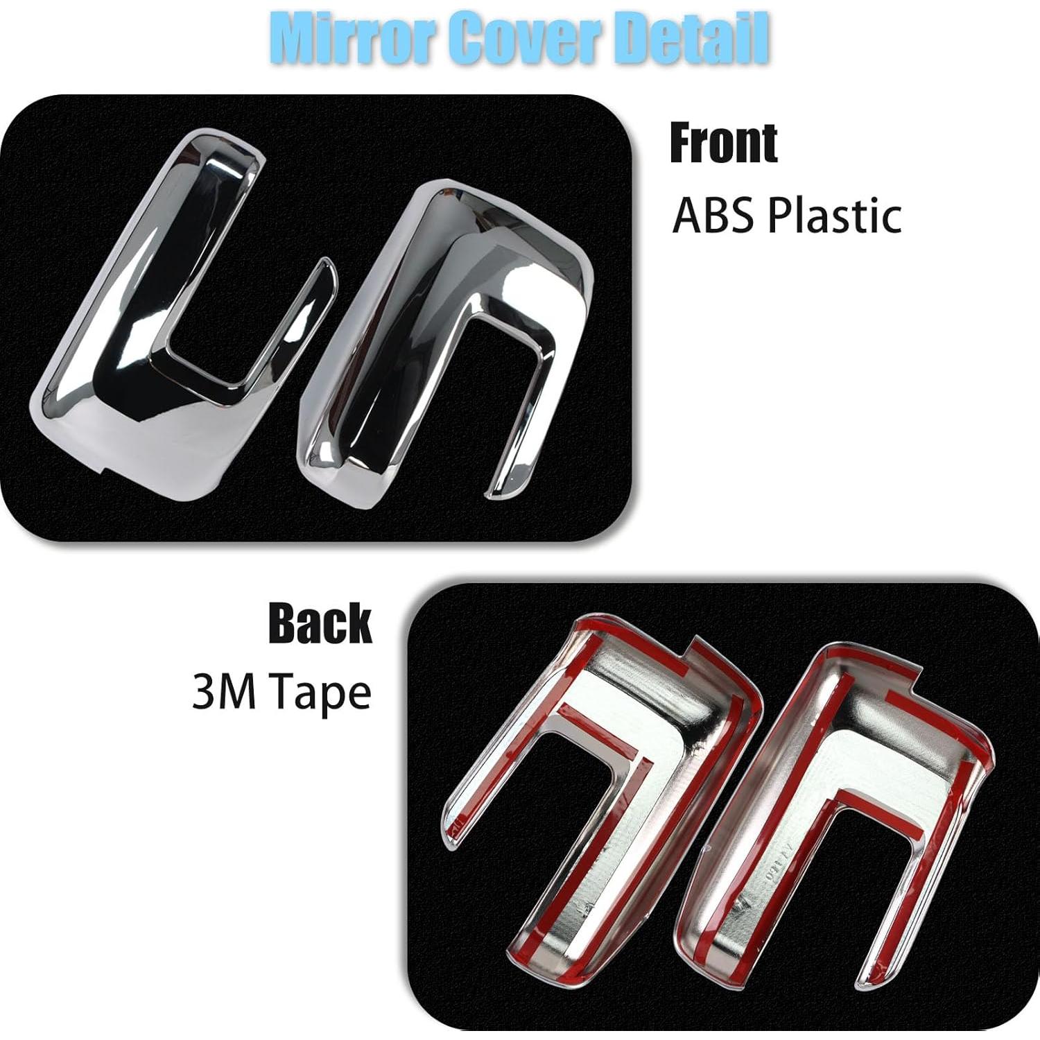 Cubiertas de Espejo Cromadas AUCERAMIC para Ford F150 2021-2025