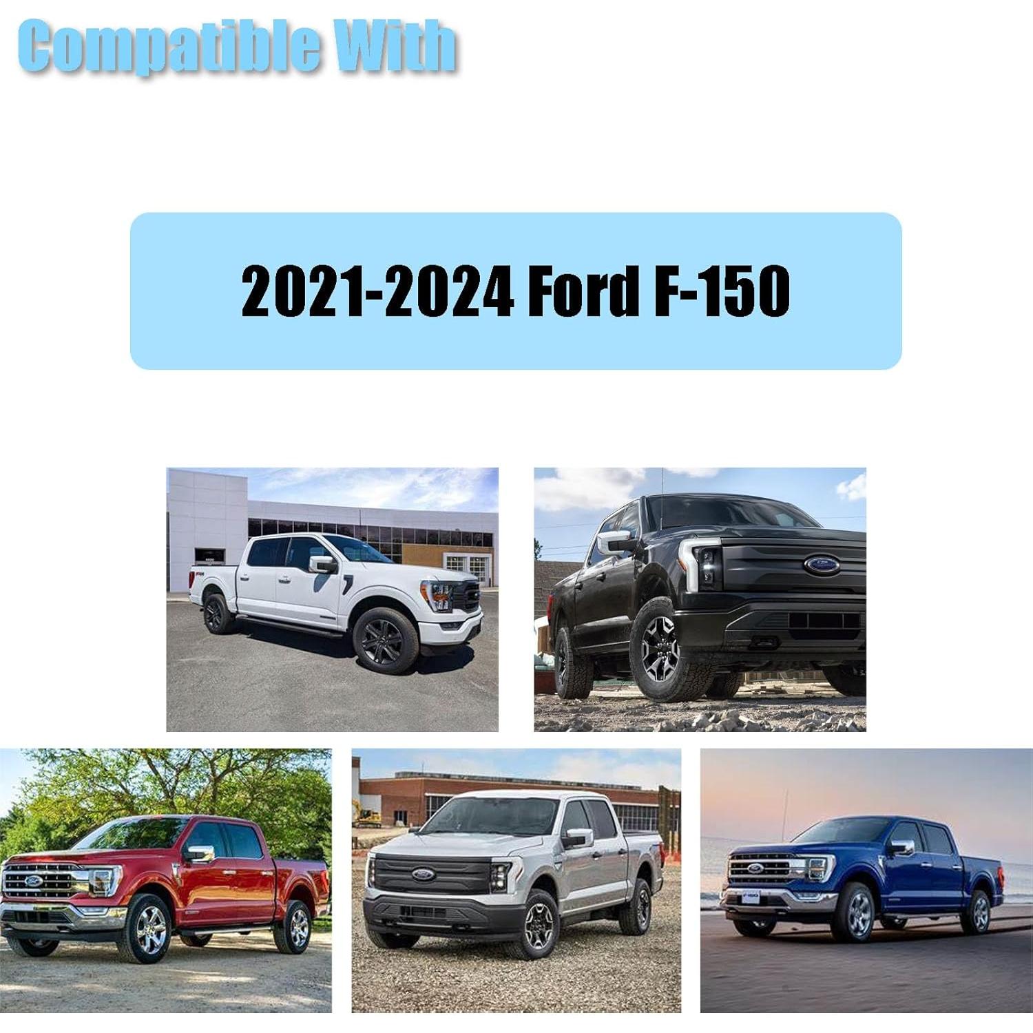 Cubiertas de Espejo Cromadas AUCERAMIC para Ford F150 2021-2025