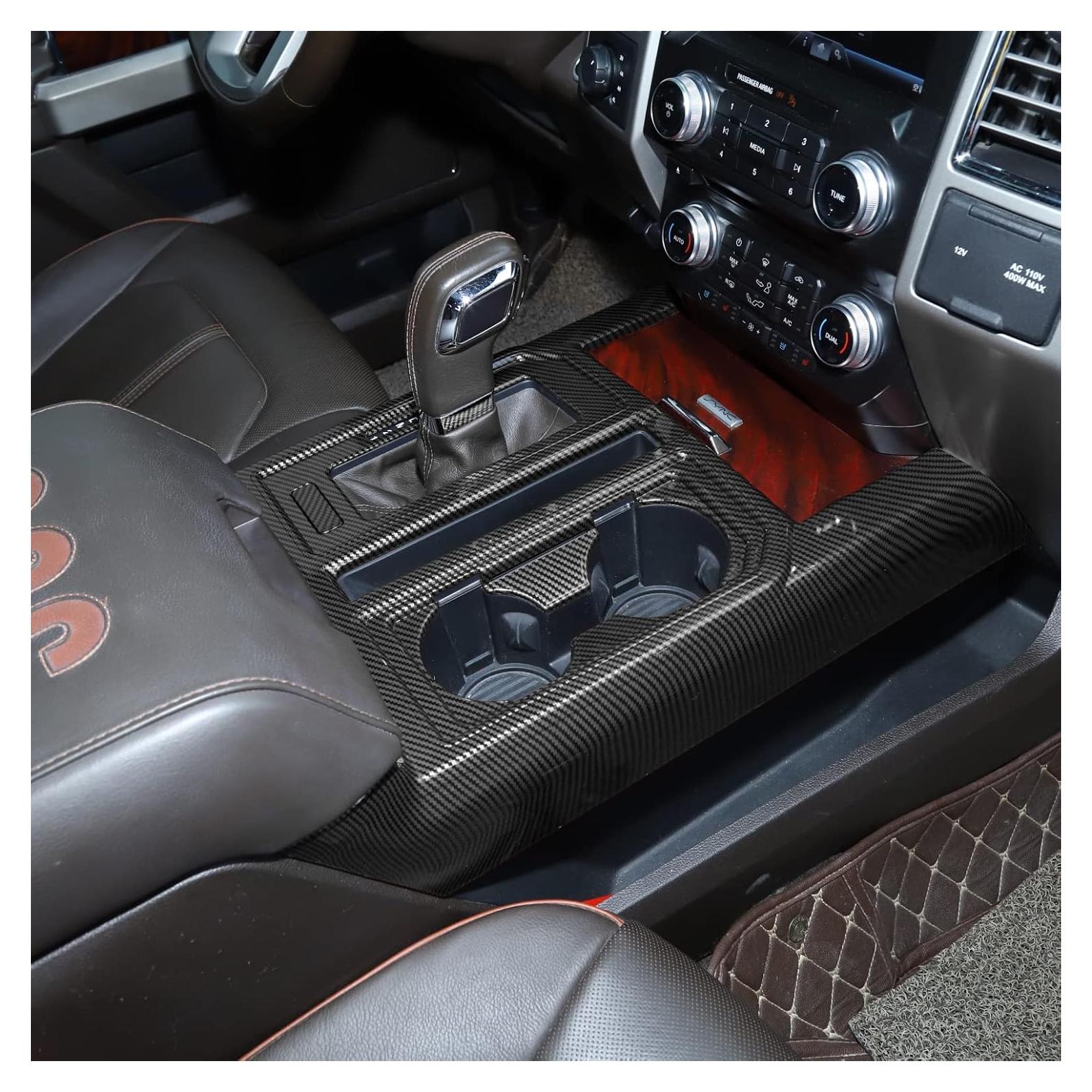 Cubierta Panel Cambio Voodonala Fibra Carbono Ford F150 2015-2020