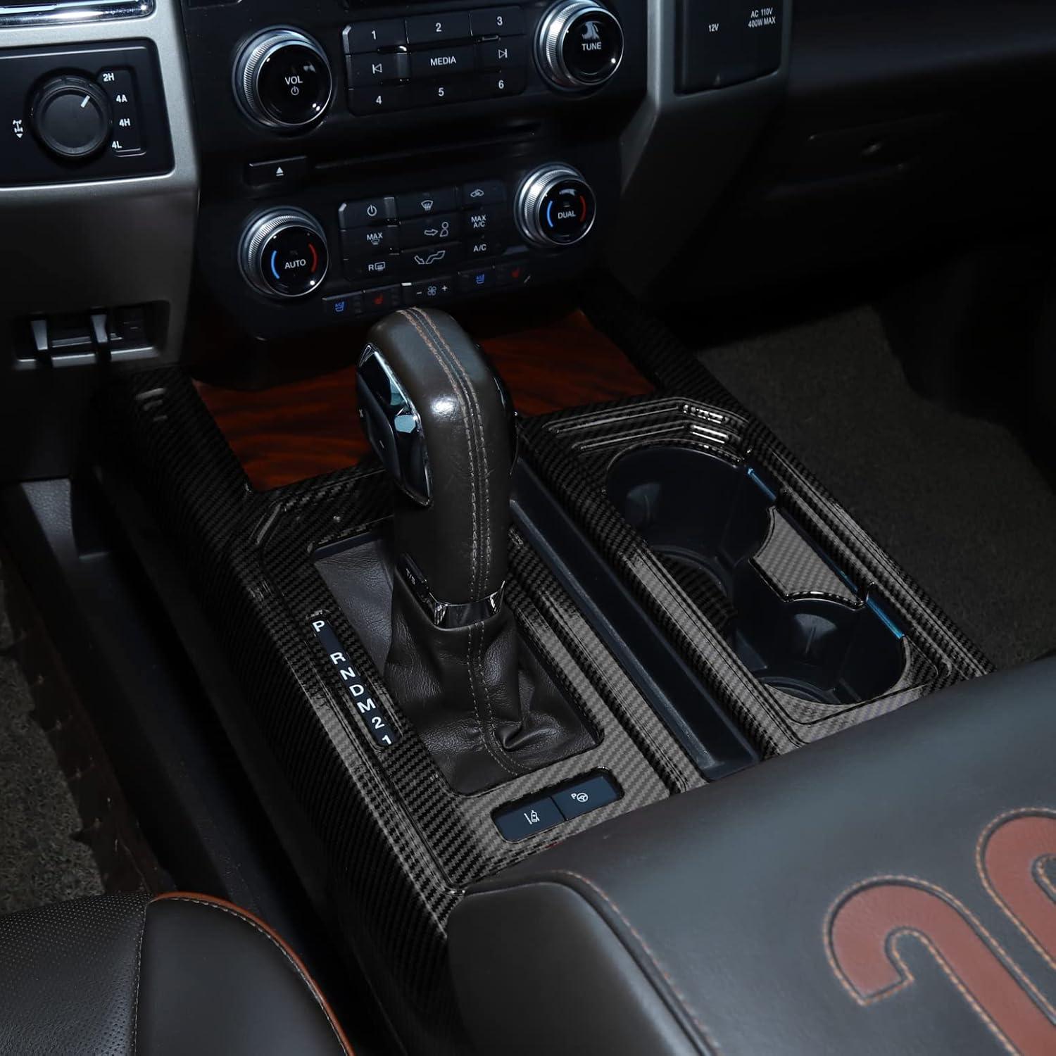 Cubierta Panel Cambio Voodonala Fibra Carbono Ford F150 2015-2020