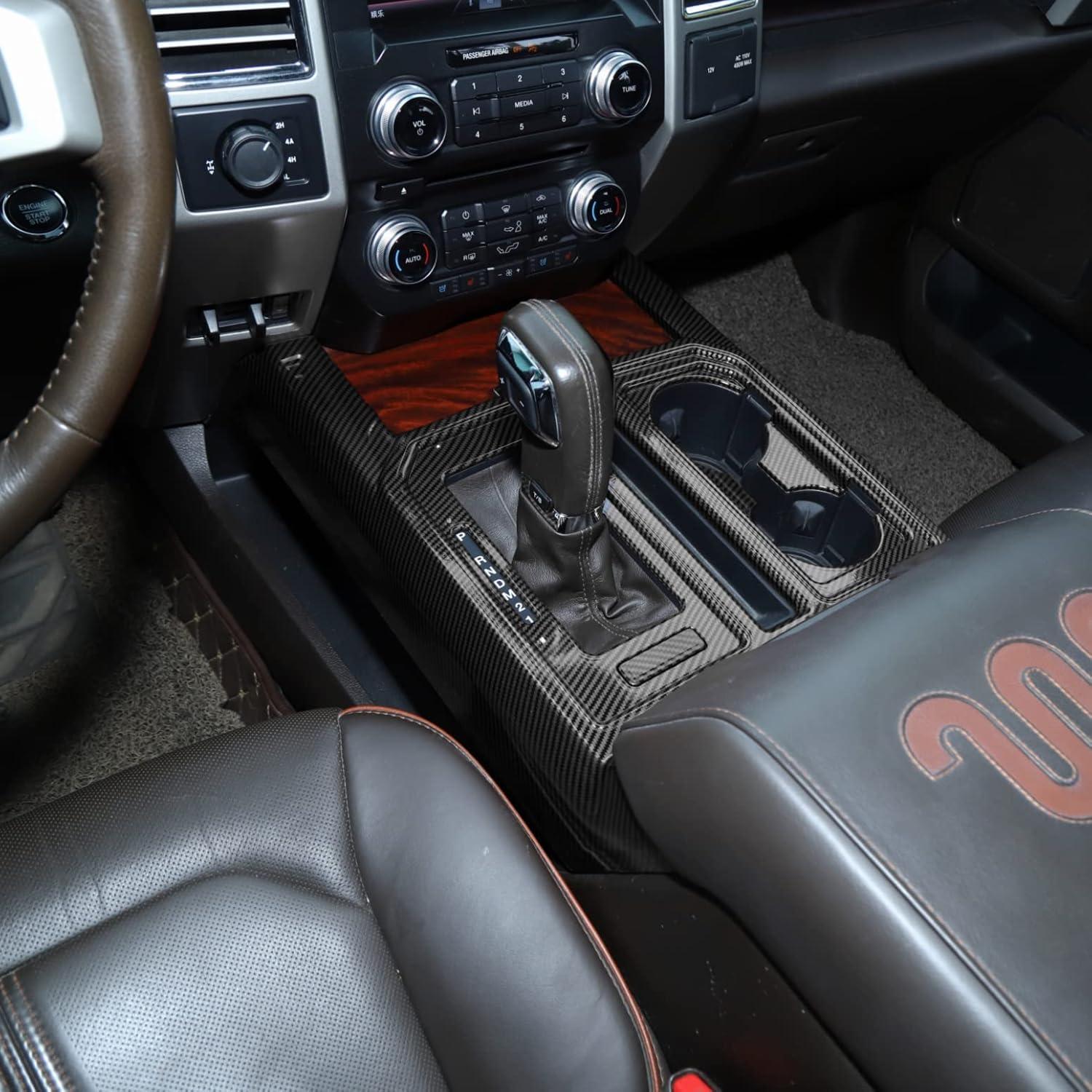 Cubierta Panel Cambio Voodonala Fibra Carbono Ford F150 2015-2020