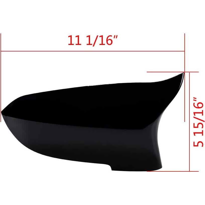 Cubierta de Espejo Lateral Astra Depot Negro Brillante para BMW F10 F11 F18 2014-2018