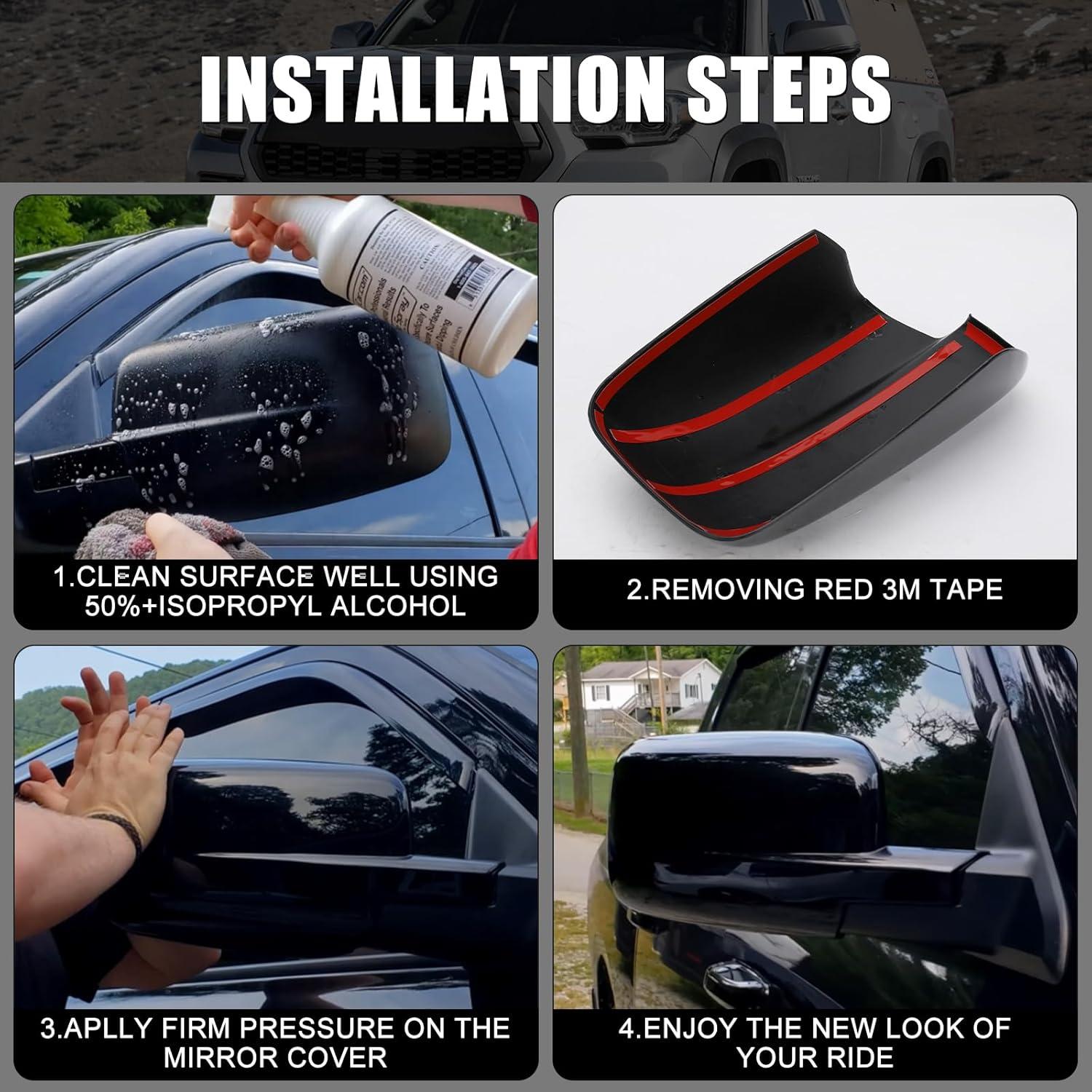 Cubiertas de Espejo Lateral Sportuli para Dodge Ram 1500 2009-2024