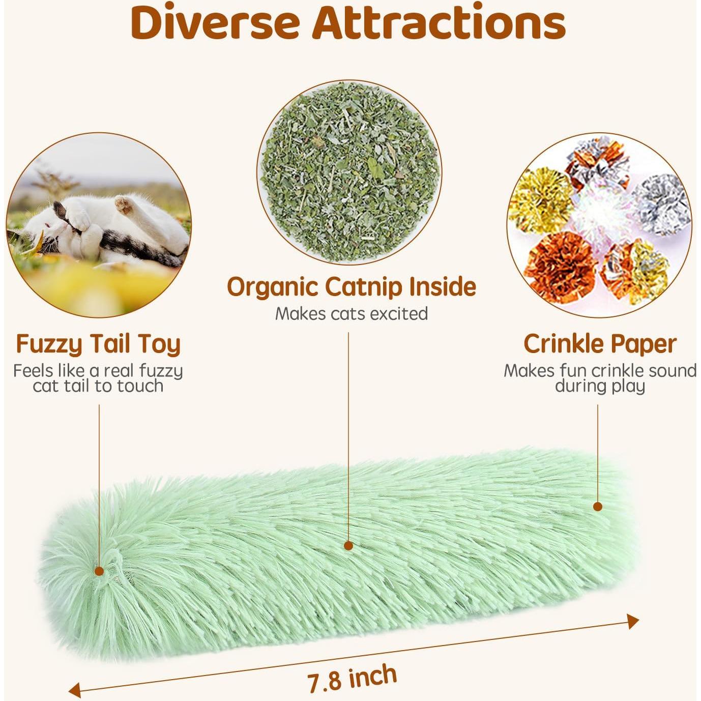 Juguetes para Gatos Potaroma Kicker 3 Piezas con Hierba Gatera