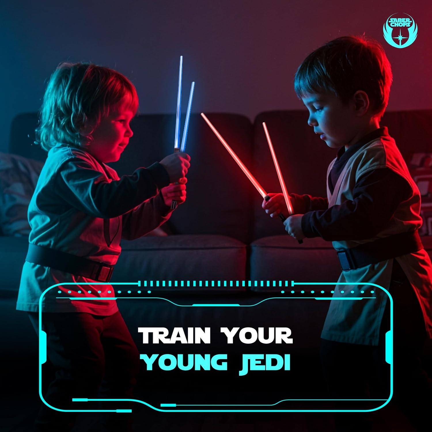 Palillos LED Star Wars Sable de Luz 4 Pares Reutilizables