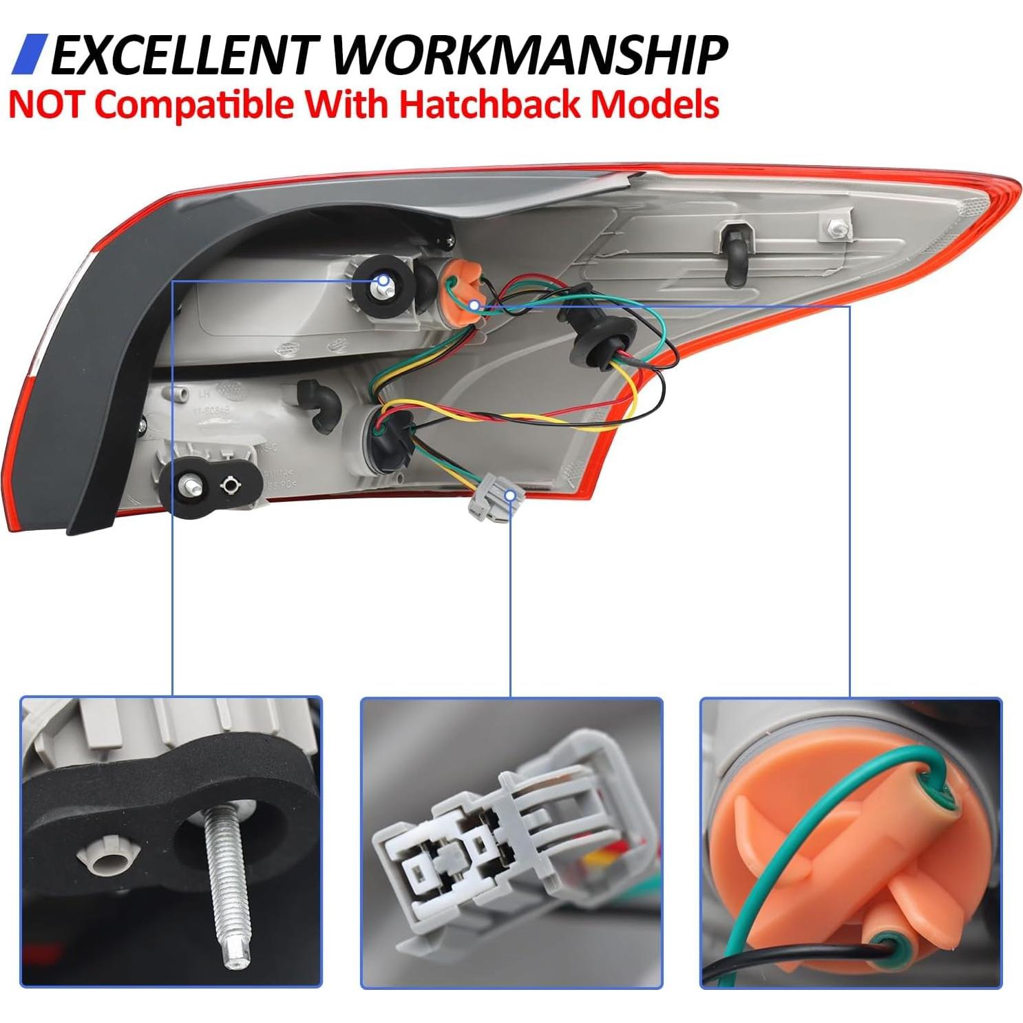 Luz Trasera Izquierda LEAVAN para Ford Focus 2012-2014