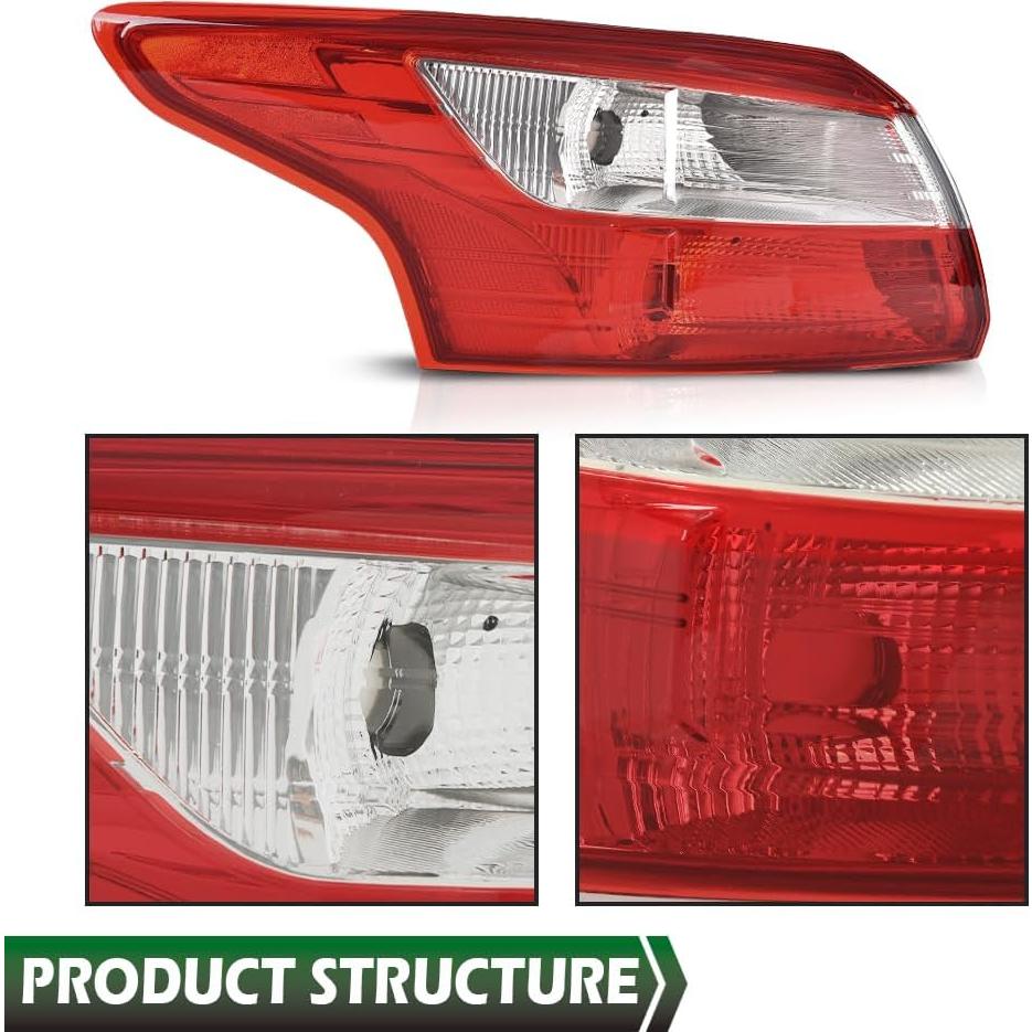 Luces traseras LQI para Ford Focus sedán 2012-2014 - Rojo