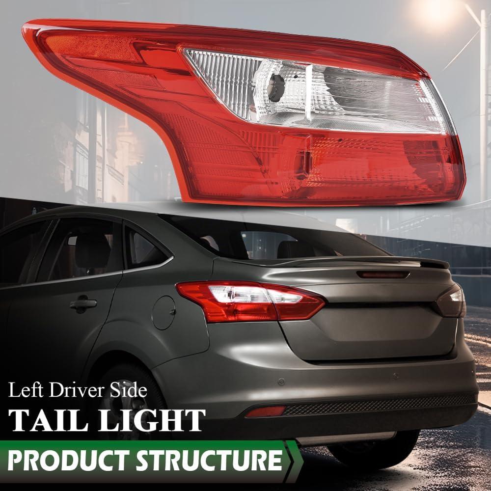 Luces traseras LQI para Ford Focus sedán 2012-2014 - Rojo