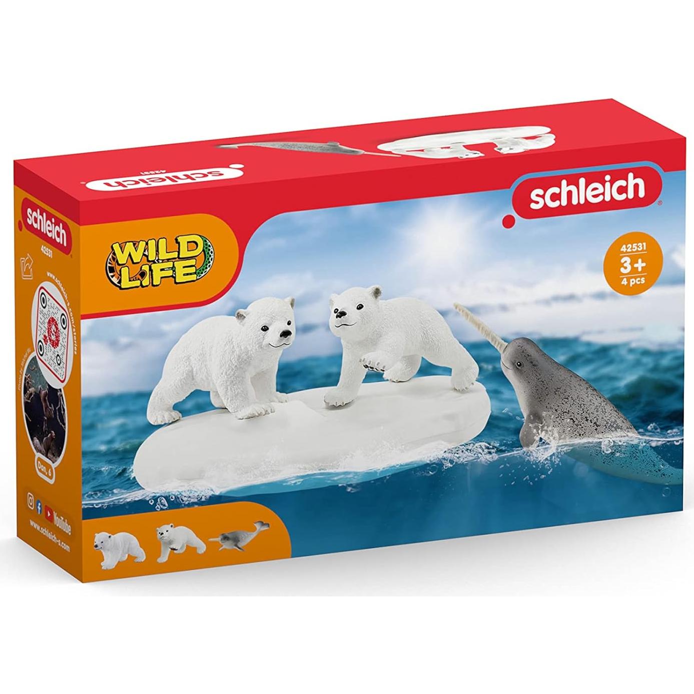 Set de Juego Parque Polar Schleich 4 Piezas para Niños
