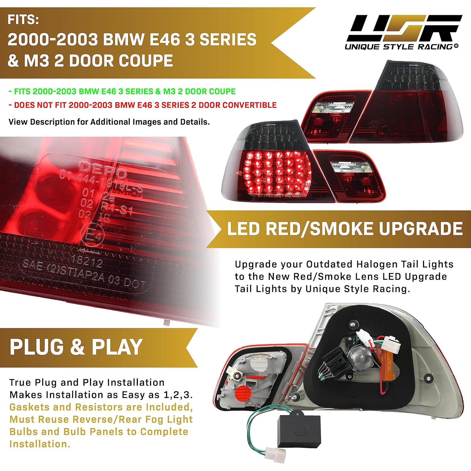 Luces Traseras LED Euro Ahumadas USR para BMW E46 2 Puertas