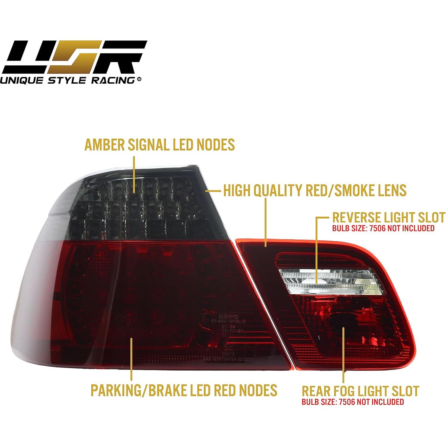 Luces Traseras LED Euro Ahumadas USR para BMW E46 2 Puertas
