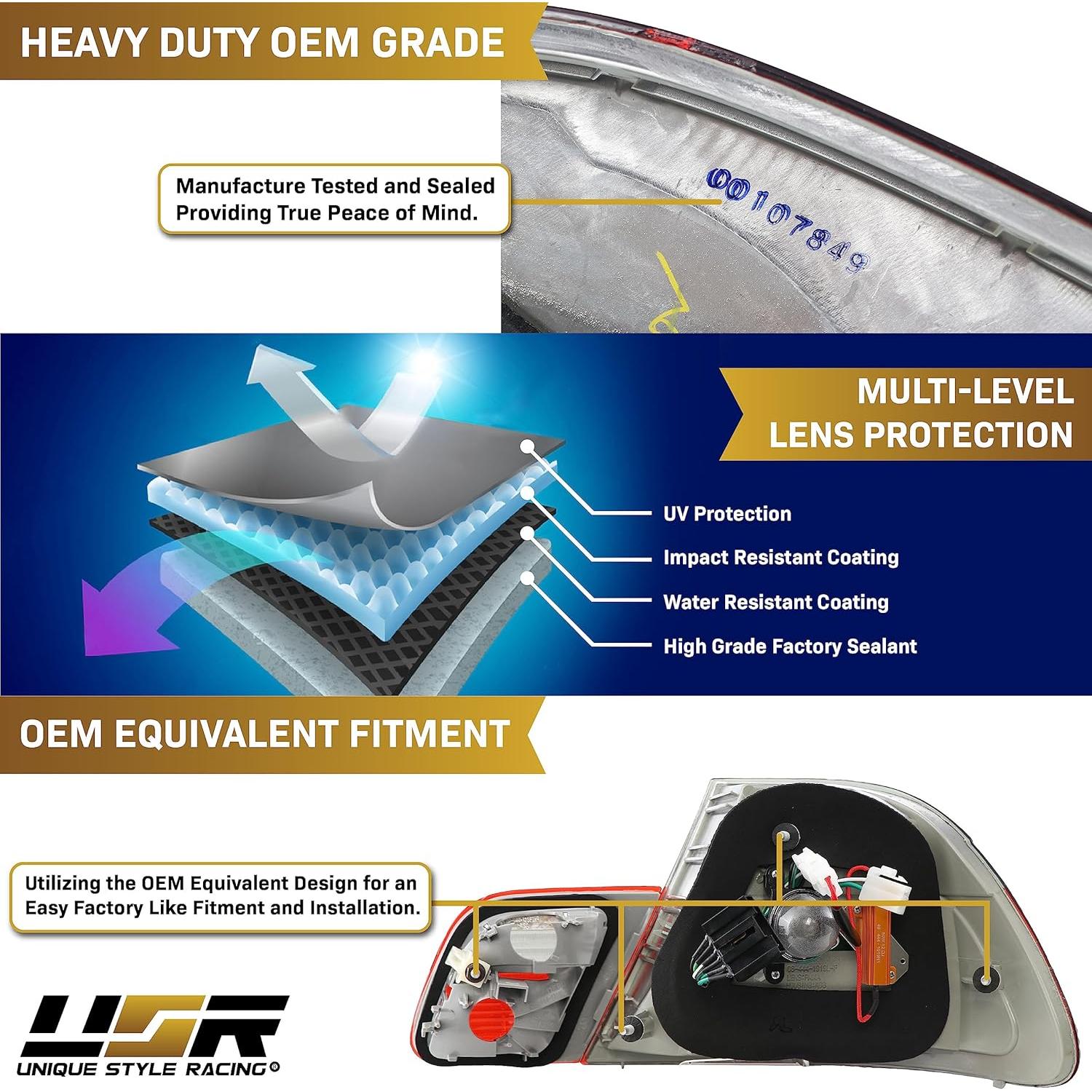 Luces Traseras LED Euro Ahumadas USR para BMW E46 2 Puertas