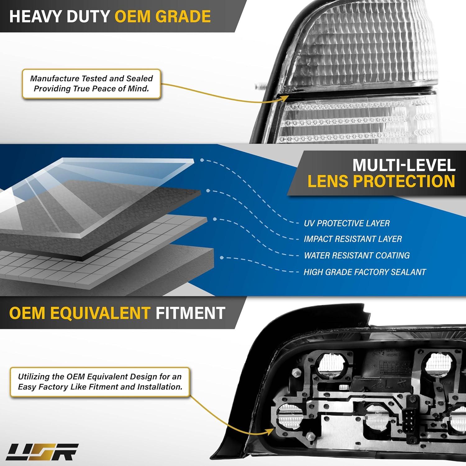 Juego de Lámparas Traseras USR para BMW E36 2D Coupe 1992-1999