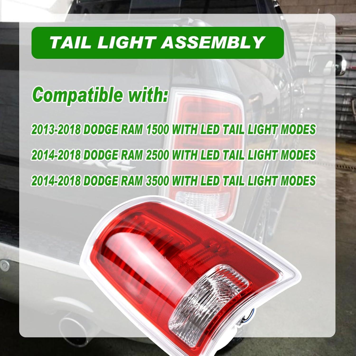 Luz Trasera LED Lochnchn para Dodge Ram 1500 2013-2018