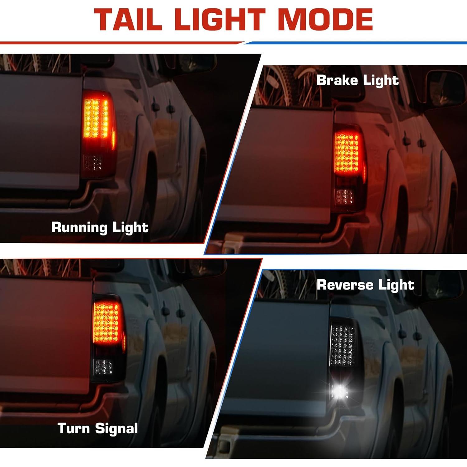 Conjunto de Luces Traseras y 3ra Luz de Freno ILONPA para Dodge Ram 2009-2018