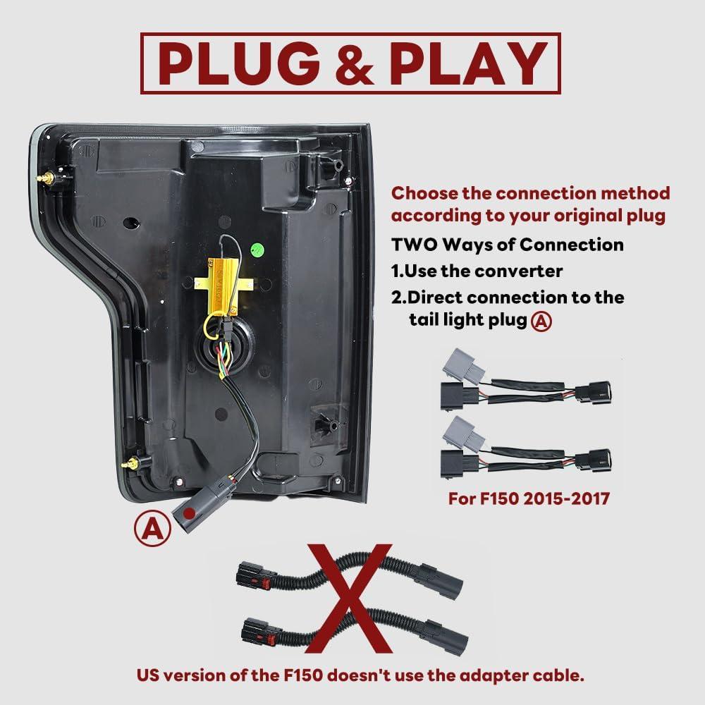 Luces Traseras LED COOLCMP para Ford F150 2015-2019