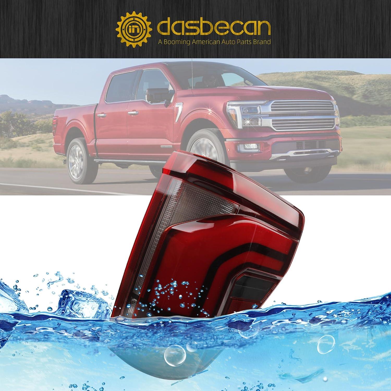 Luz Trasera LED Dasbecan Lado Pasajero Derecho Ford F150 2024-2025