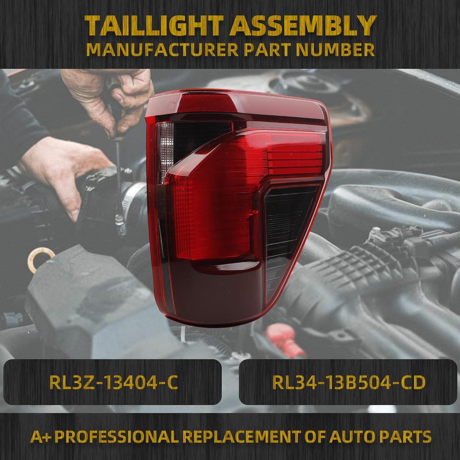 Luz Trasera LED Dasbecan Lado Pasajero Derecho Ford F150 2024-2025