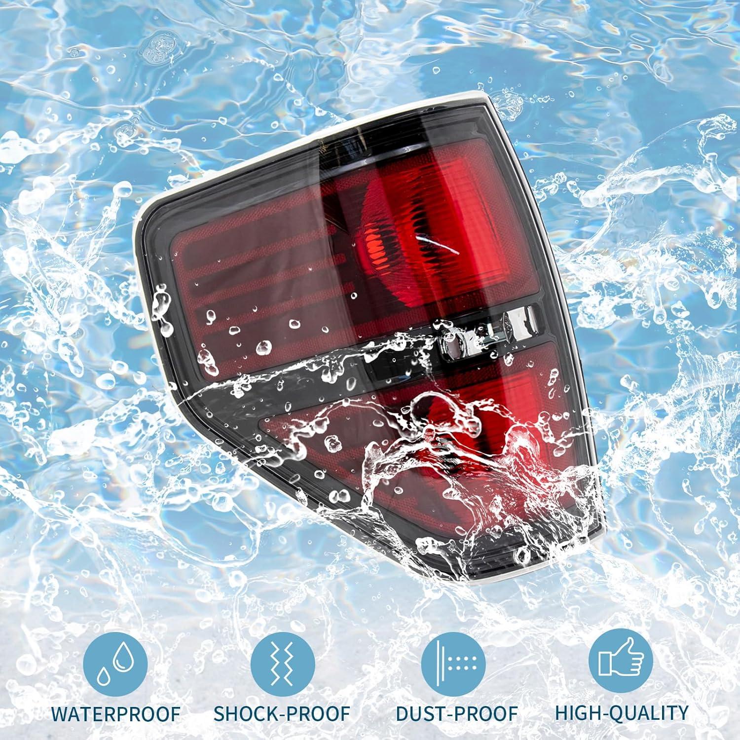 Luz de Freno Trasera VPIMOZO para Ford F150 2009-2014 Humo