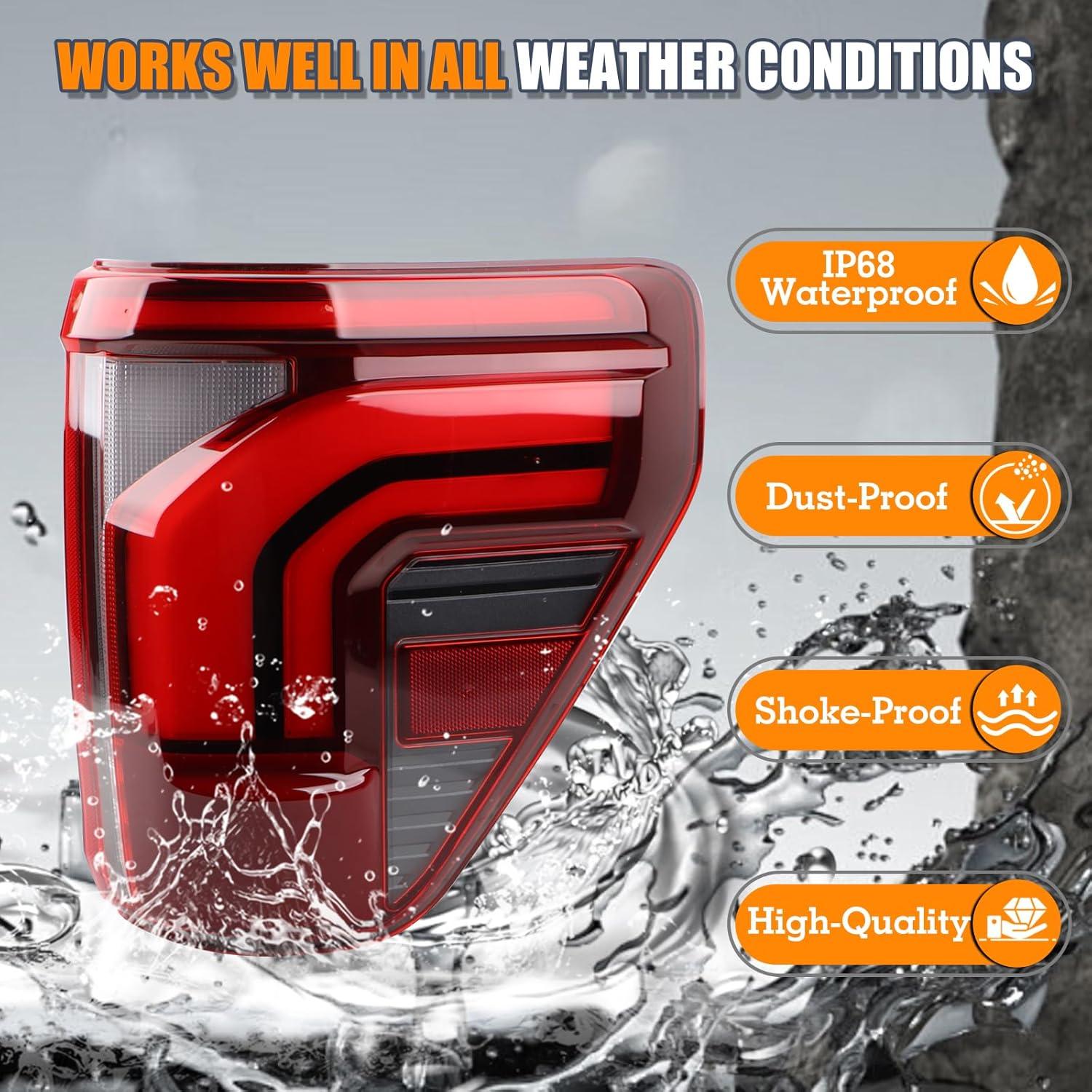 Luz Trasera LED YEQSHNG para Ford F150 2024-2025 Lado Derecho