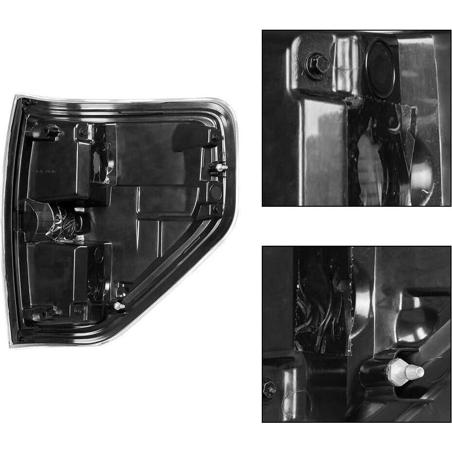 Juego de 2 luces traseras YIZISECCE para Ford F150 09-14