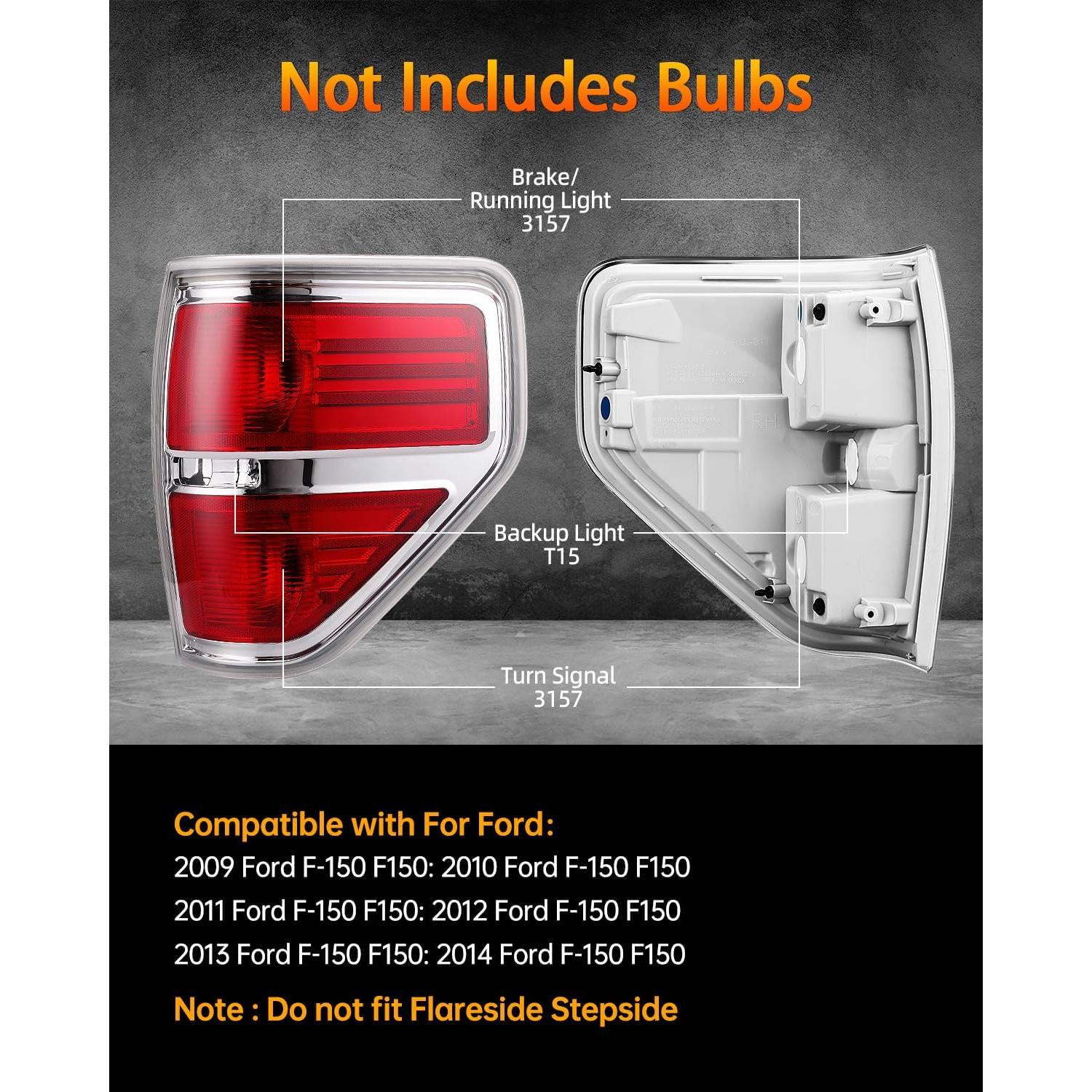 Luces Traseras de Freno OKLPF para Ford F150 2009-2014 Rojas