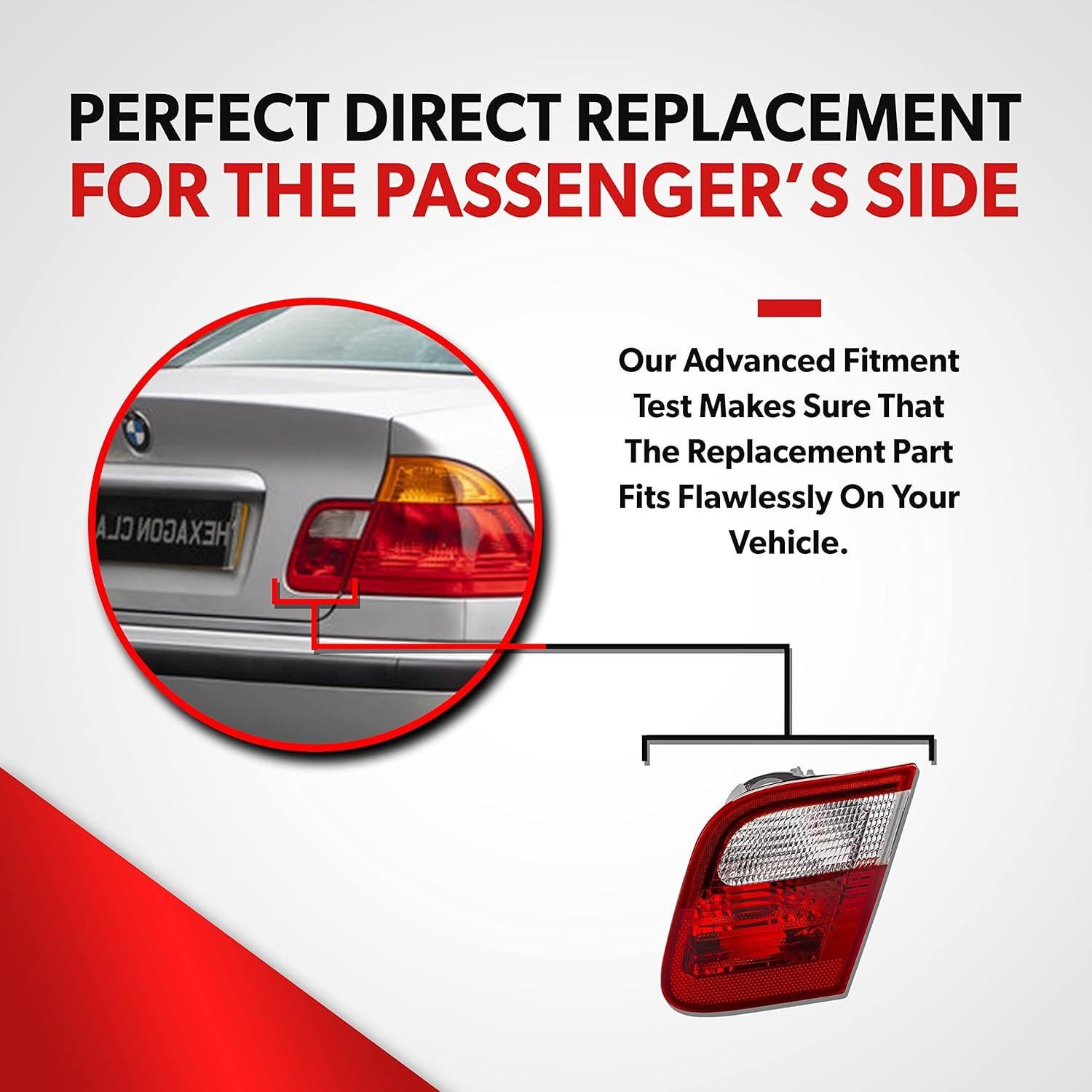 Luz Trasera Derecha UPParts para BMW 323i 328i 325i 325xi 330i 330xi 1999-2001