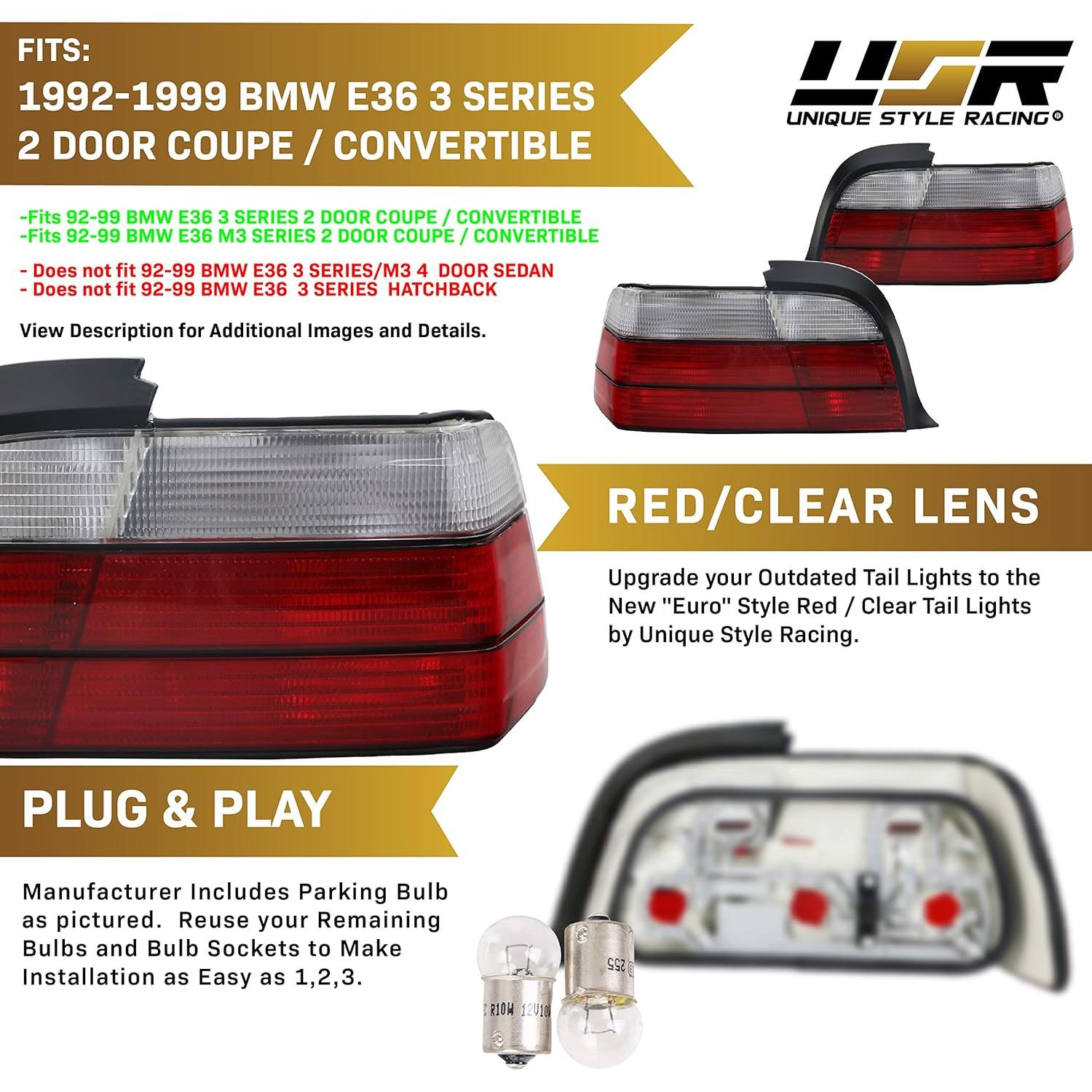 Luces Traseras DEPO E36 1992-1999 Rojo Transparente