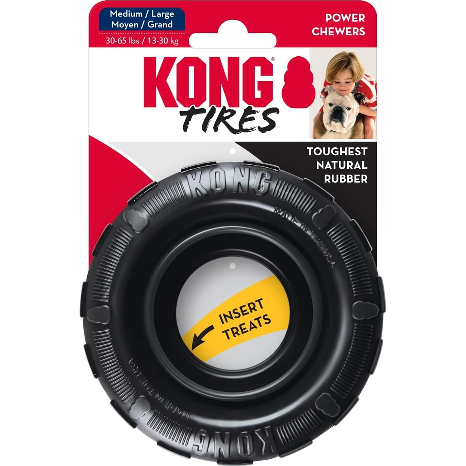 Juguete para Perros KONG Tires Grande - Caucho Duradero 11.43cm