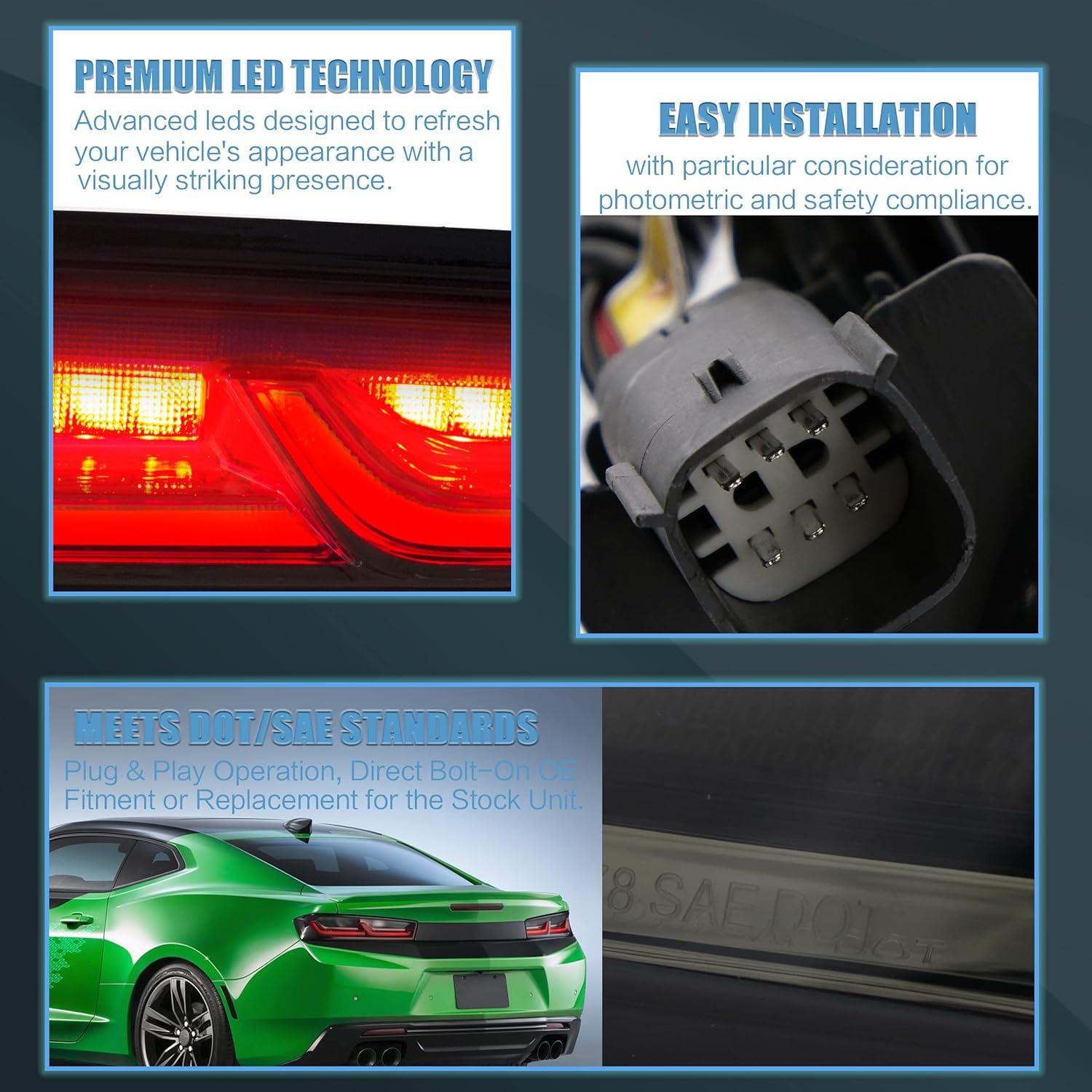 Luces Traseras LED VLAND para Chevrolet Camaro 2016-2018